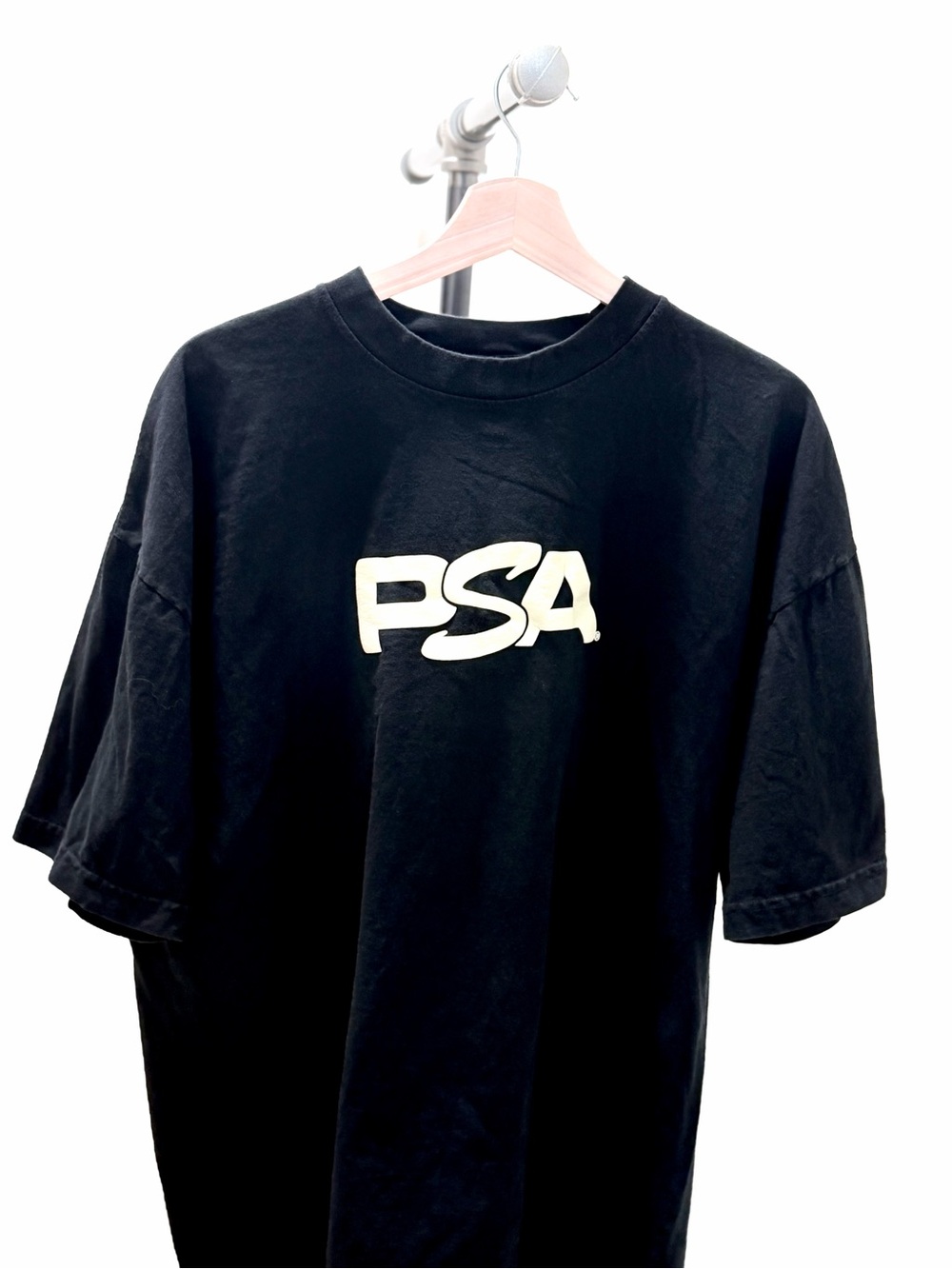 PSA Black Embossed Tee - Men's Crewneck Shirt